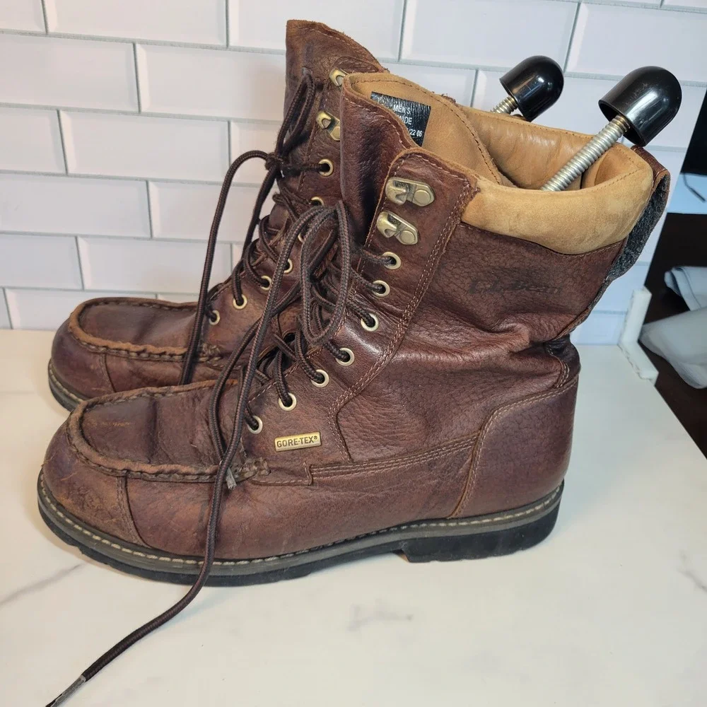 LL Bean Kangaroo Upland Hunting Boots Brown Mens 12 Wide Thinsulate